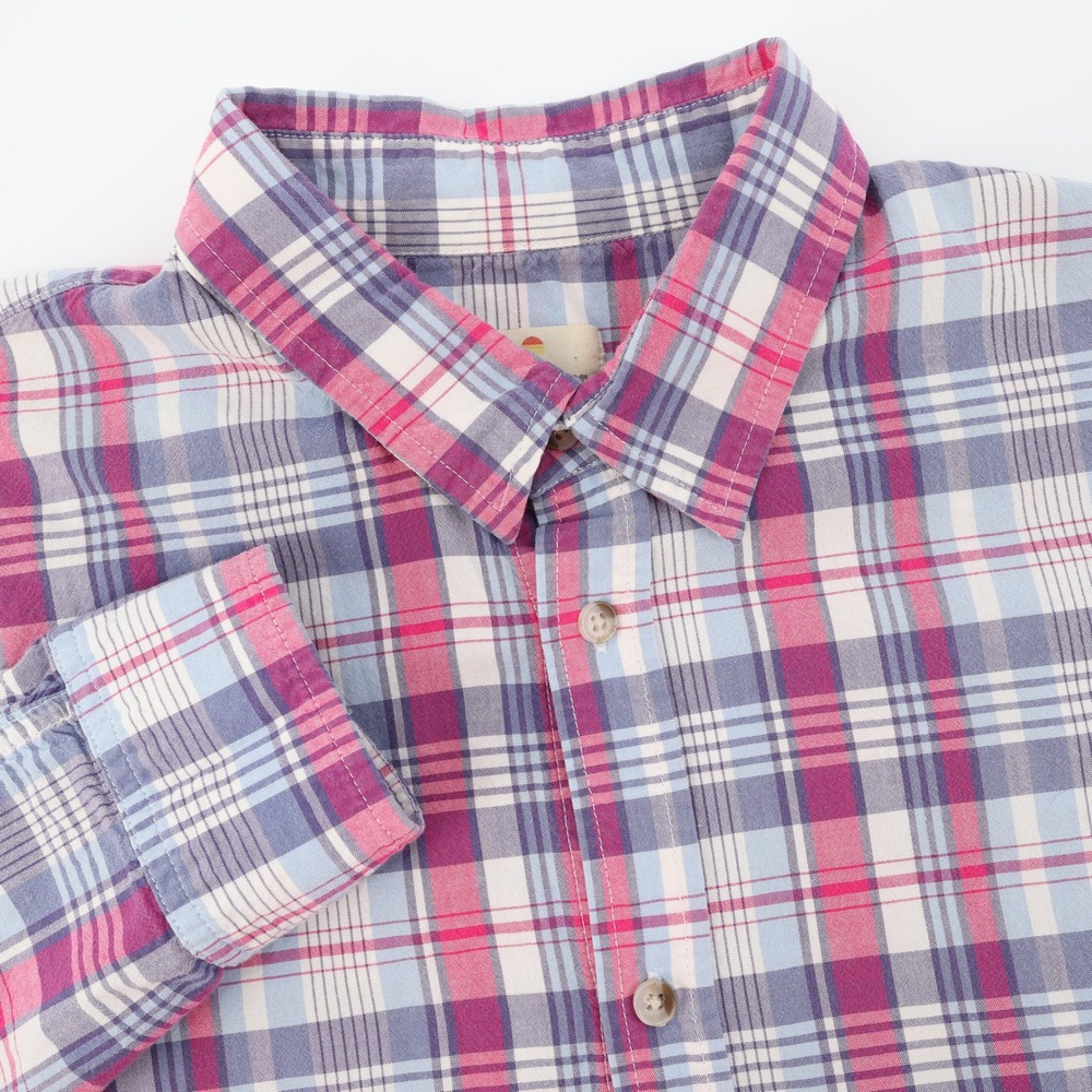 Marine Layer Plaid Button Down Shirt Long Sleeve Cotton Blend‎ Mens Large